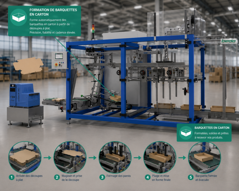 Formeuse automatique de barquettes en cartons