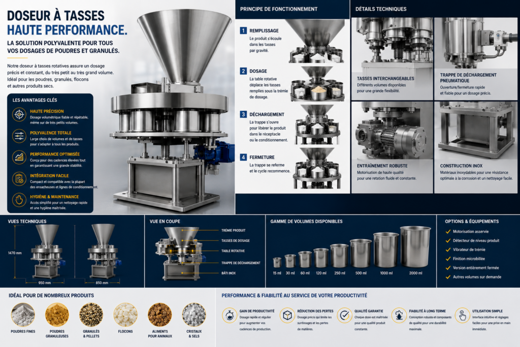Détails doseur à tasses automatique