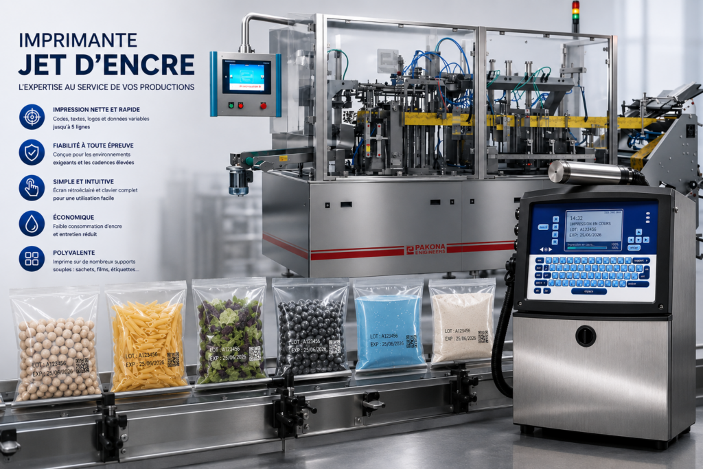 Ensacheuse industrielle et marquage