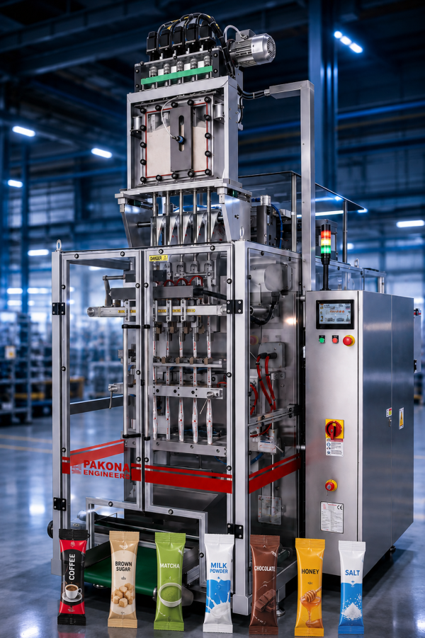 Ensacheuse industrielle automatique pour stickpacks Ensacheuse industrielle automatique pour stickpacks