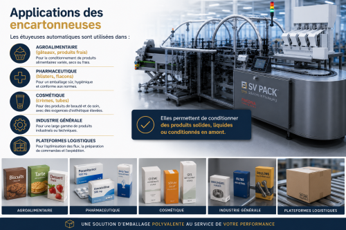 Encartonneuses et étuyeuses automatiques industrielles Encartonneuses et étuyeuses automatiques industrielles